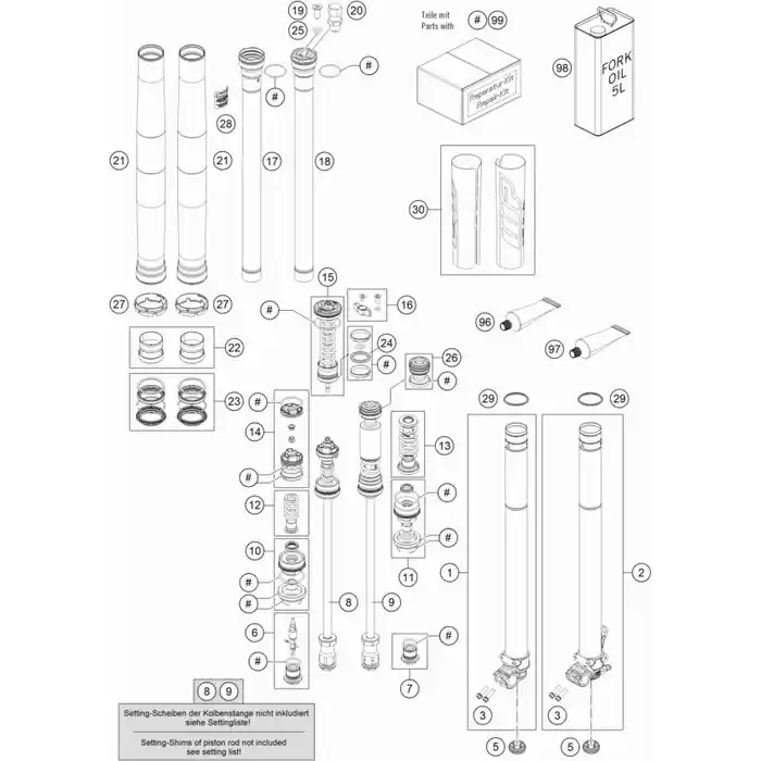 Neue Ware Einsteller Kit Schraubdeckel Druckstufe