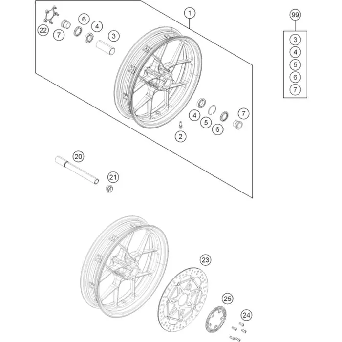 Kracherpreis VORDERRAD KPL. 3,5X17‘‘