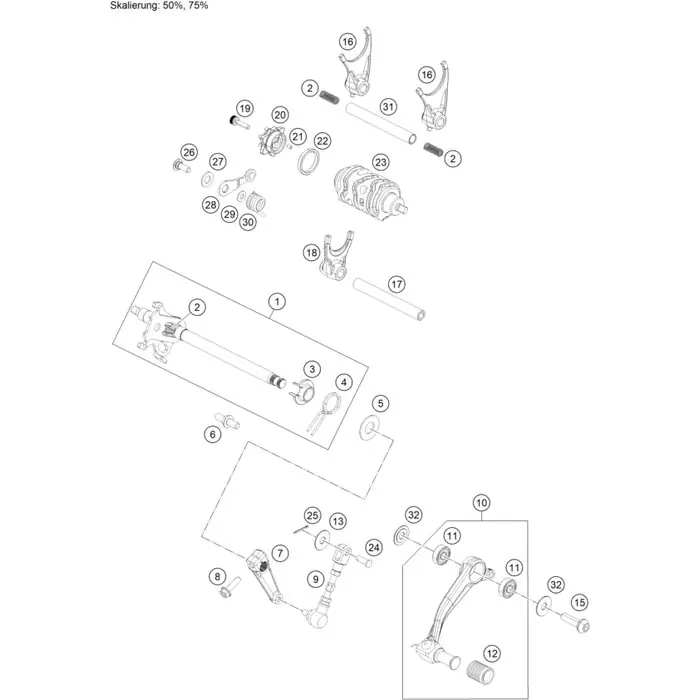 Heißes Angebot Schaltwelle kpl. inkl. Quick Shifter