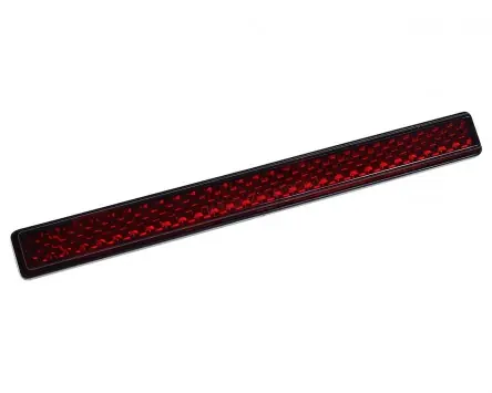 Neu Rückstrahler / Reflektor SHIN YO eckig selbstklebend 123x12,5mm universal, Roller, Scooter, Mofa, Moped, Quad, ATV, Motorrad