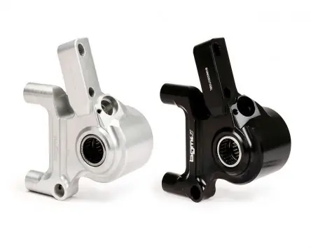 Super-Preis Bremszangenaufnahme vorne BGM silber, CNC Touring, Radial, Bremstrommel Typ Grimeca 20mm kompatibel für Vespa PX Disc (1998-), My, 2011 -