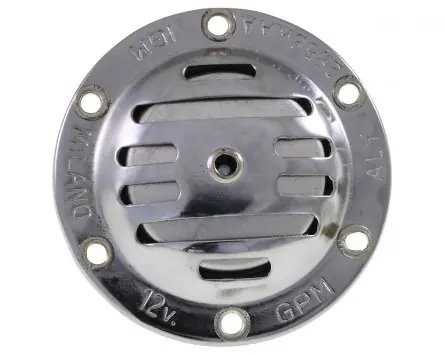 Hupe / Schnarre UNI AUTO 12V verchromt kompatibel für Vespa VBB, VBA, VLA, GS, SS180 Ersatz Roller Klassik Beliebt