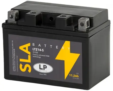 Batterie LANDPORT LTZ14-S SLA 12V 11,2Ah kompatibel für BMW R 1200 GS, Honda CB, KTM Super Duke, Kymco People, Suzuki GSX-R 1000, Yamaha XJR 1300 Meistverkauft