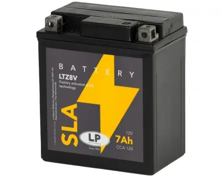 Batterie LANDPORT LTZ8V 12V 7Ah kompatibel für Honda CBF 500, CMX, CRF 250, Forza 125, PCX 125 150, SH Scoopy, Yamaha MT-03, X-Max 125 300 Markenware