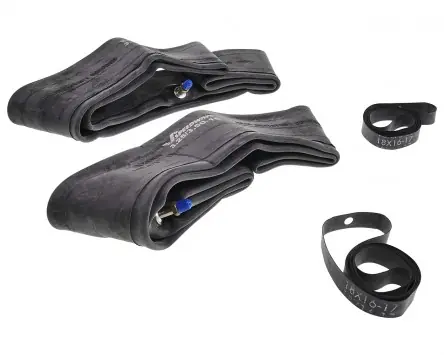 Preisreduziert Schlauch Set (2 Stück) SPEEDWAYS 3.25 x 16 TR4 inkl. 2 Felgenbänder passt für Roller, Scooter, Mofa, Moped, Motorrad, Zweiräder