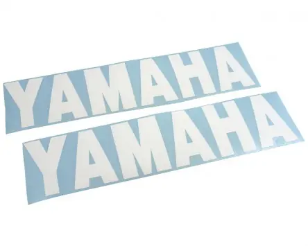 Schnäppchen Aufkleber Yamaha Groß, 32cm 2 Stk. weiss