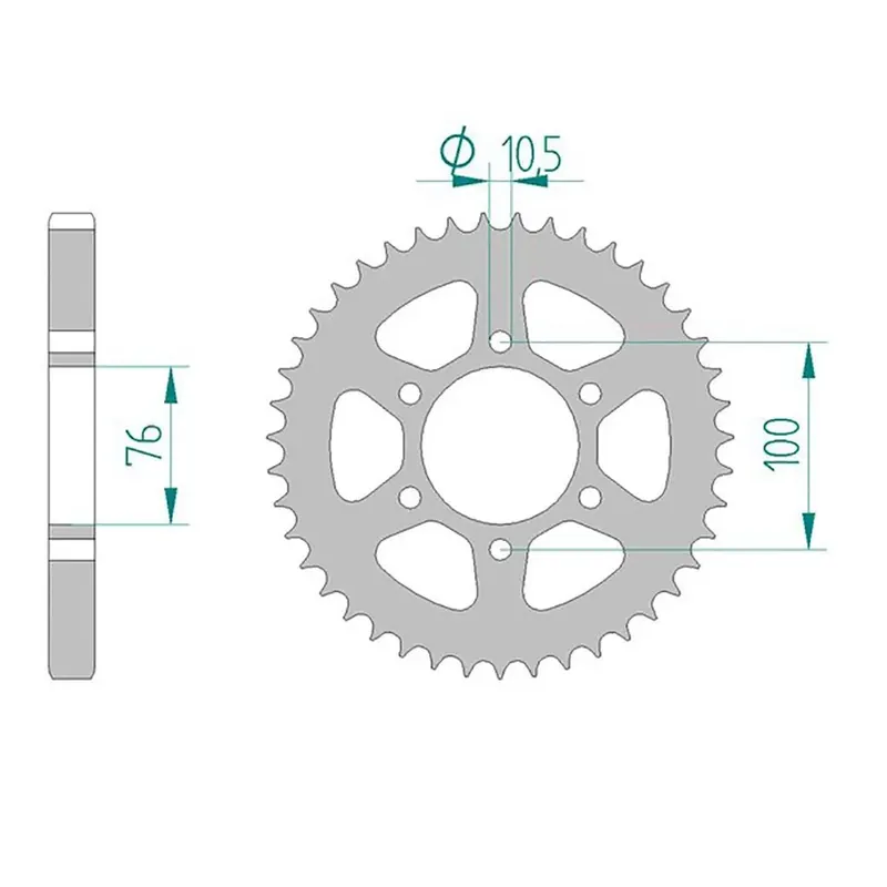 Sofort Bestellen Esjot Kettenrad 14503-45 STAHL 530 45 Zähne