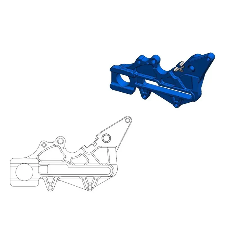 Moto-Master Bremssattel-Adapter Factory hinten 220 mm Ø blau Super-Preis