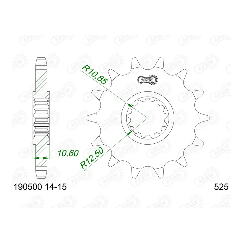 AFAM Ritzel 525 15 Zähne Neue Ware