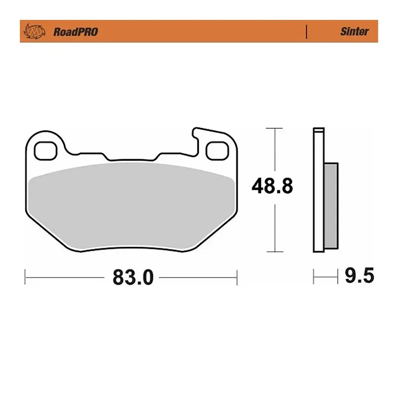 Beliebt Moto-Master Bremsbelag 415102 RoadPRO Sinter hinten