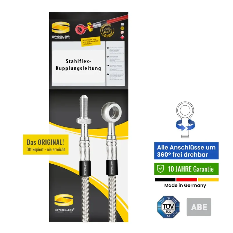 Finale Aktion Stahlflex Kupplungsleitung für JEEP CHEROKEE KK Stahlrohre werden ersetzt, durch Stahlflex 06.06-12.11
