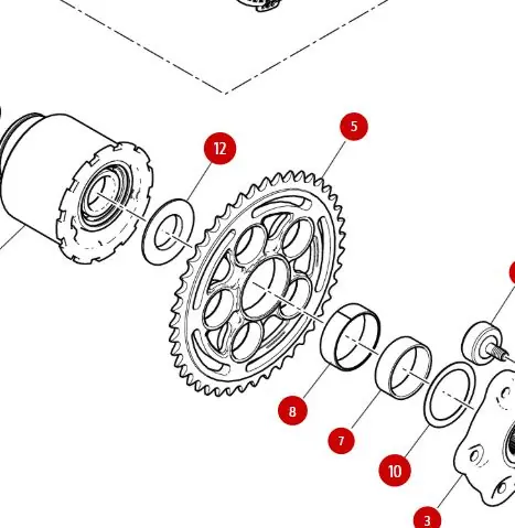 DUCATI ZAHNKETTENRAD Z43 Pos.5 Geprüft