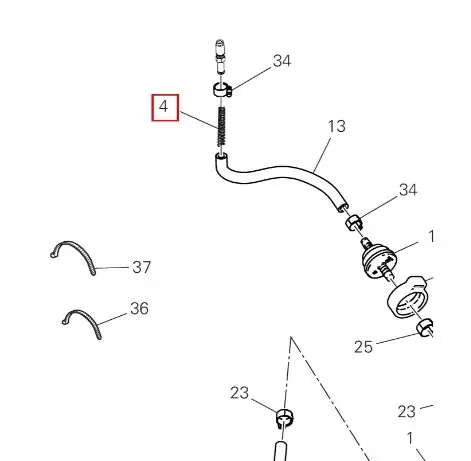 Ducati Feder für Kraftstoffschlauch Sonderaktion