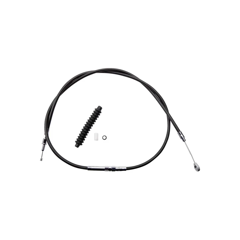 Drag Specialties High-Kupplungszug aus schwarzem Vinyl Standard Standard f. 03HE Zertifiziert