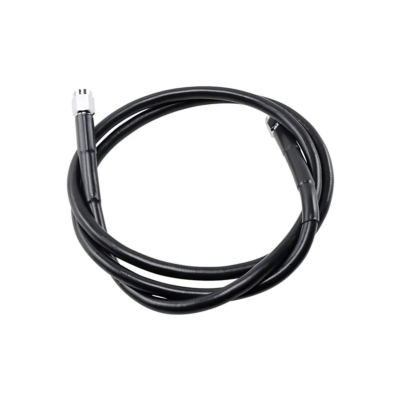 Highlight Drag Specialties Universal-Bremsleitung L44" Schwarz vorn