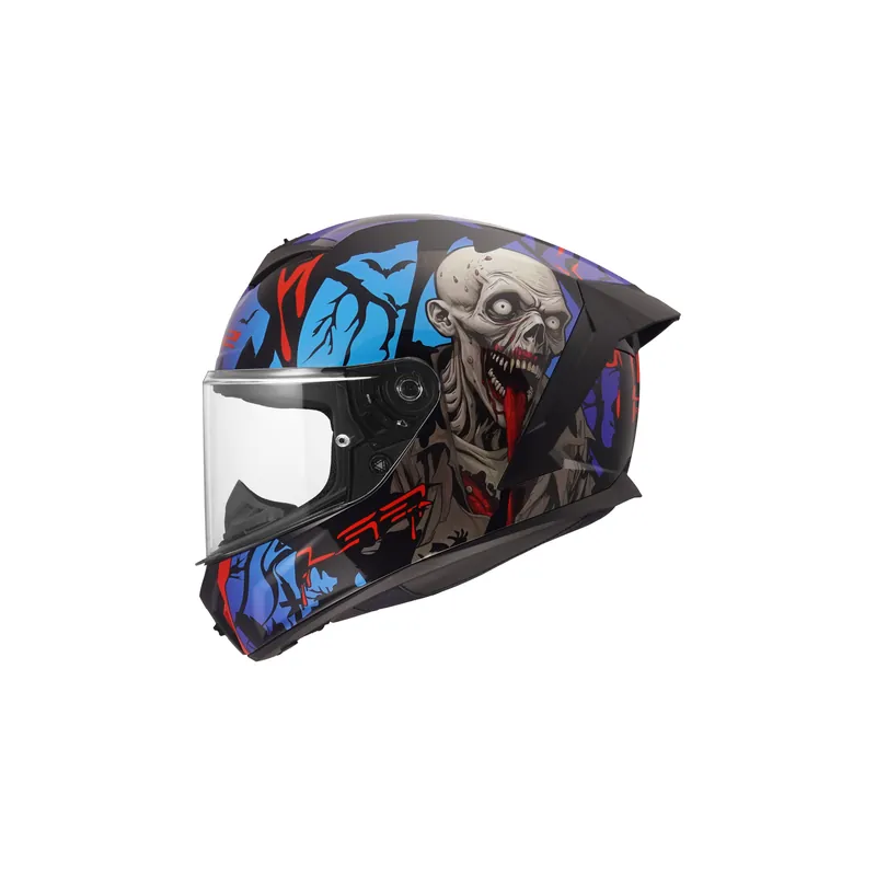 LS2 Motorradhelm Rapid III Zombie Schwarz Rot FF820 Integralhelm Race XL (61-62cm) Günstig