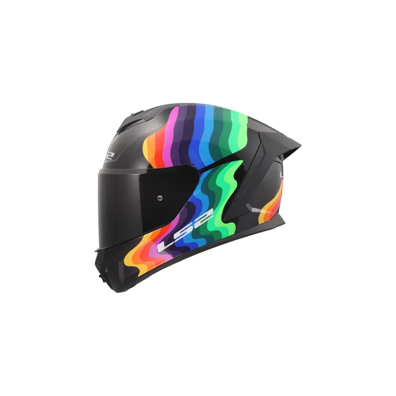 Nur Heute LS2 Motorradhelm Rapid III Flow Schwarz Multi FF820 Integralhelm Race S (55-56cm)